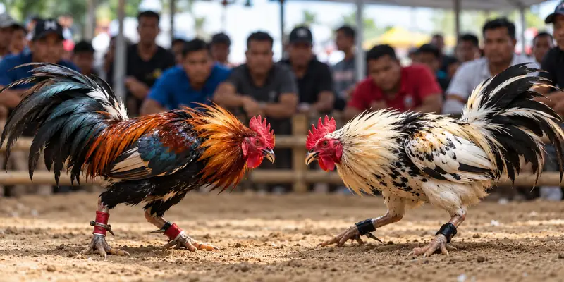 Distinctive bantam roosters illustrate the physical characteristics of traditional gamefowl